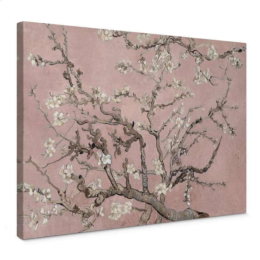 Canvastavla van Gogh - Mandelblommor Rosé
