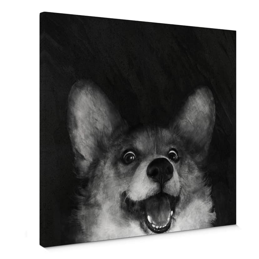Canvastavla Graves - Sausage Fox Corgi