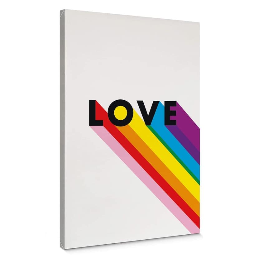 Canvastavla LGBTQIA+ Kärlek Regnbåge