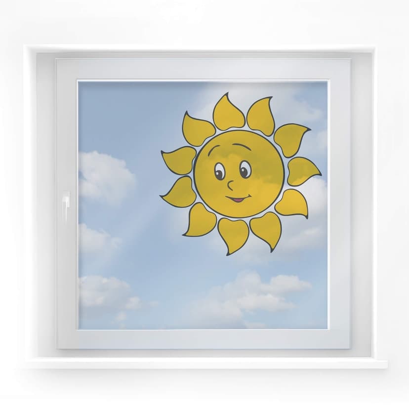 Fönsterbild kärlek sol