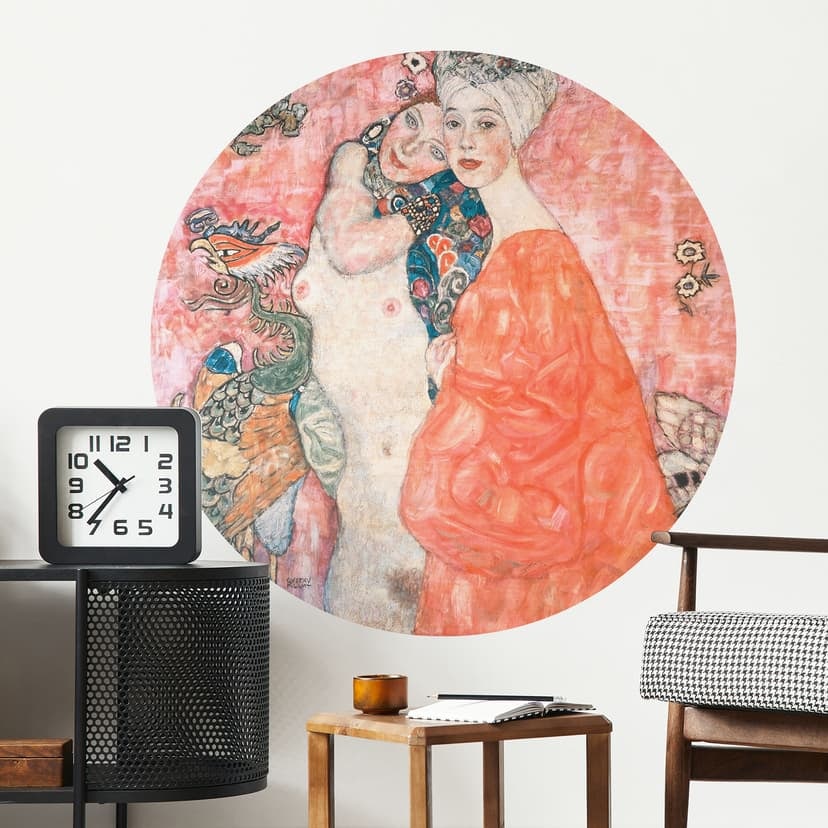 Wallsticker Klimt - Flickvännerna - Rund