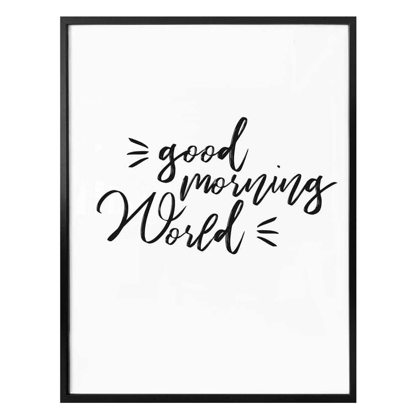 Poster - God morgon, världen