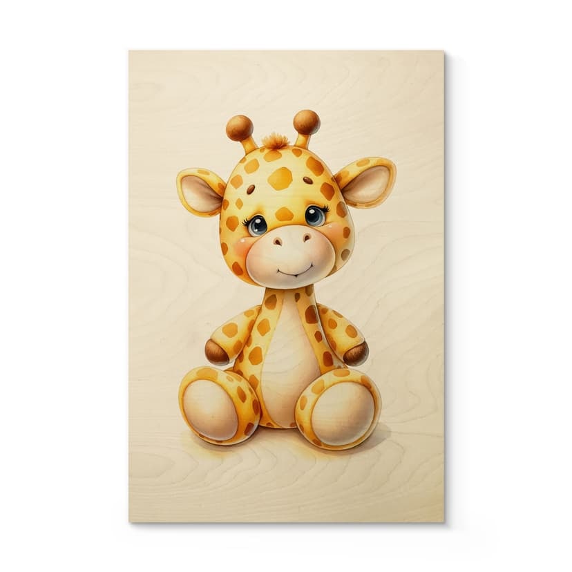 Träposter till barnrummet - Liten giraff - Magnusson