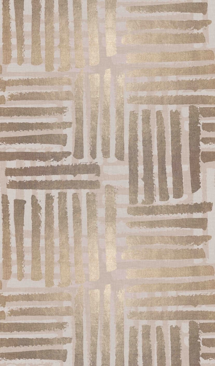 Fototapet med motiv Grafiskt randmönster i beige och greige 2,7 x 1,59 m