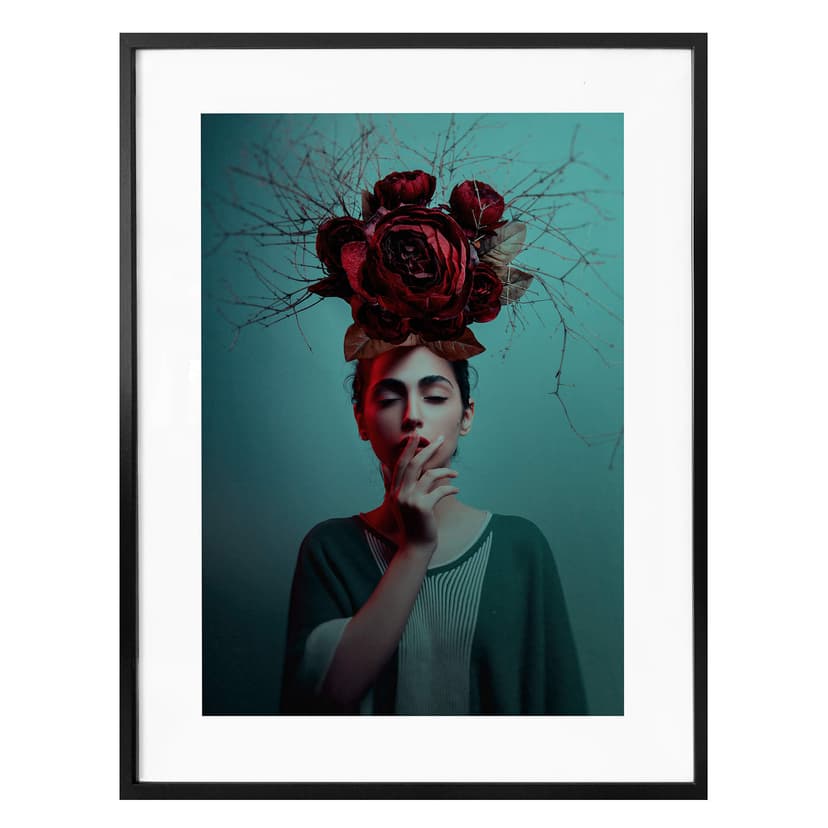 Poster Amin - Blommor i håret