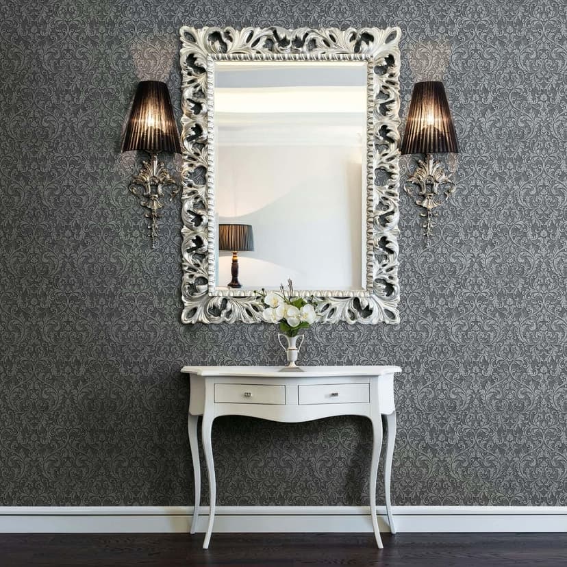 Icke-vävd tapet Ornamental Ornamental Classic matt i antracit