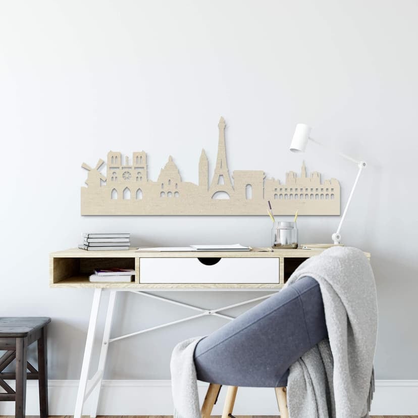 Träkonst poppel fanér - Skyline Paris