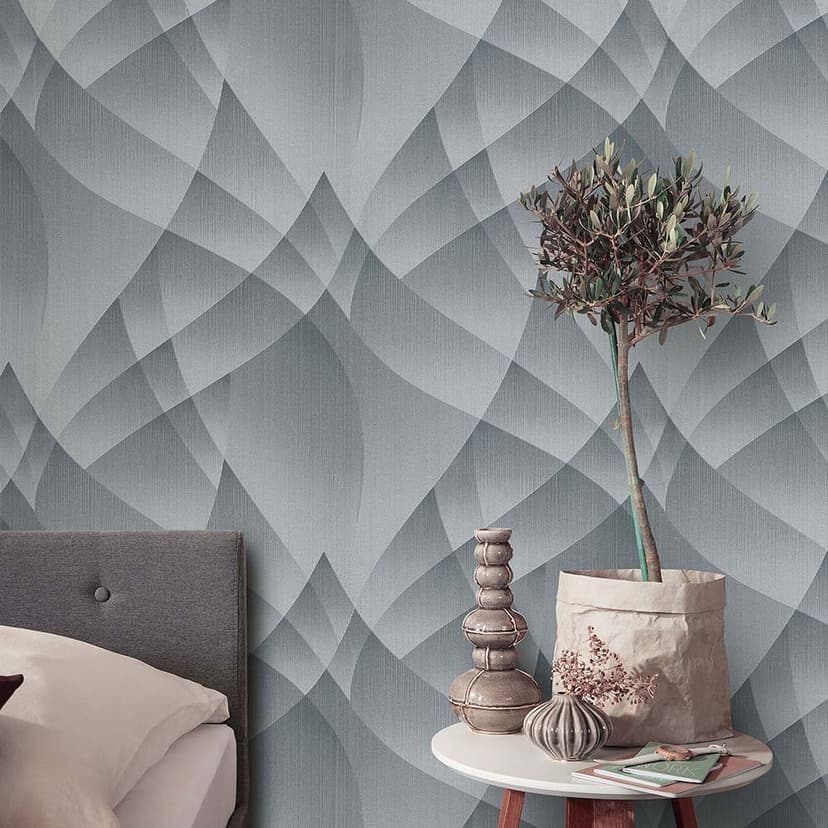 3D tapet, geometrisk tapet Fashion for Walls 4 av Guido Maria Kretschmer silver