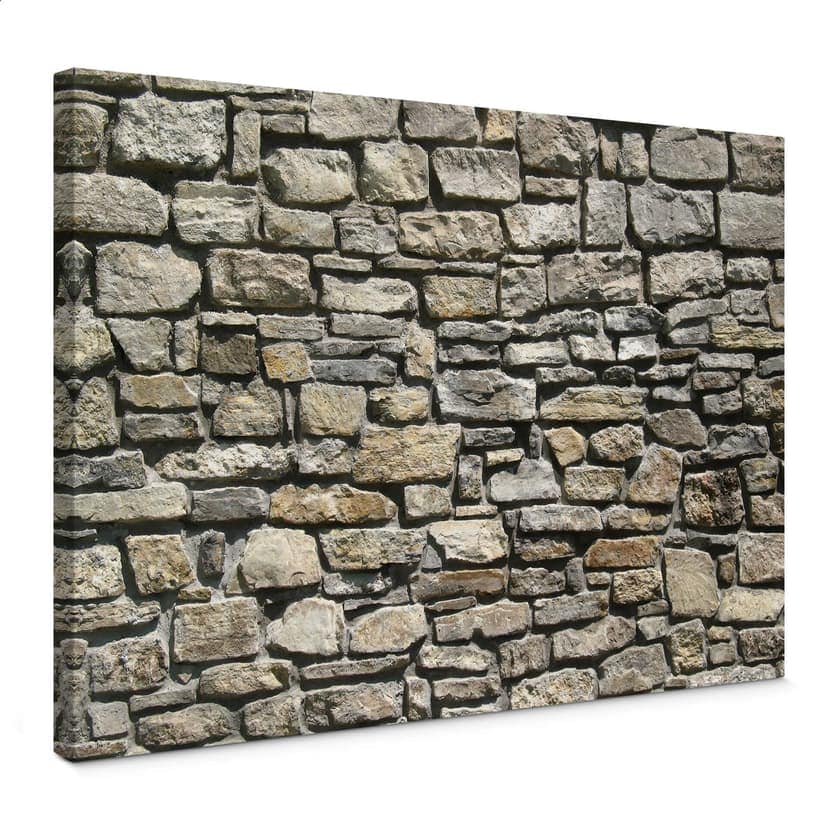 Canvastavla naturstensvägg