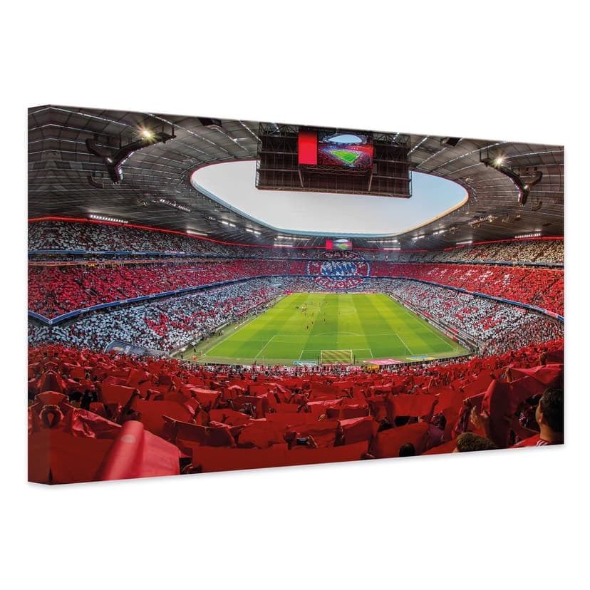 Canvastavla FCB stadion röd vit
