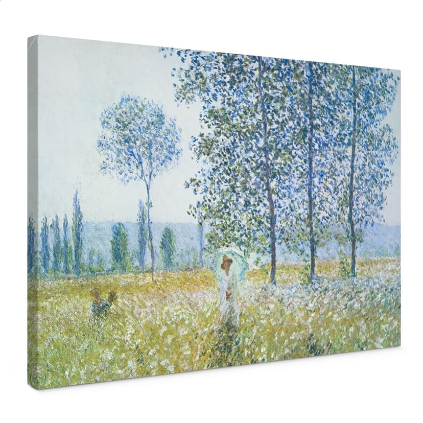 Canvastavla Monet - Fält på våren