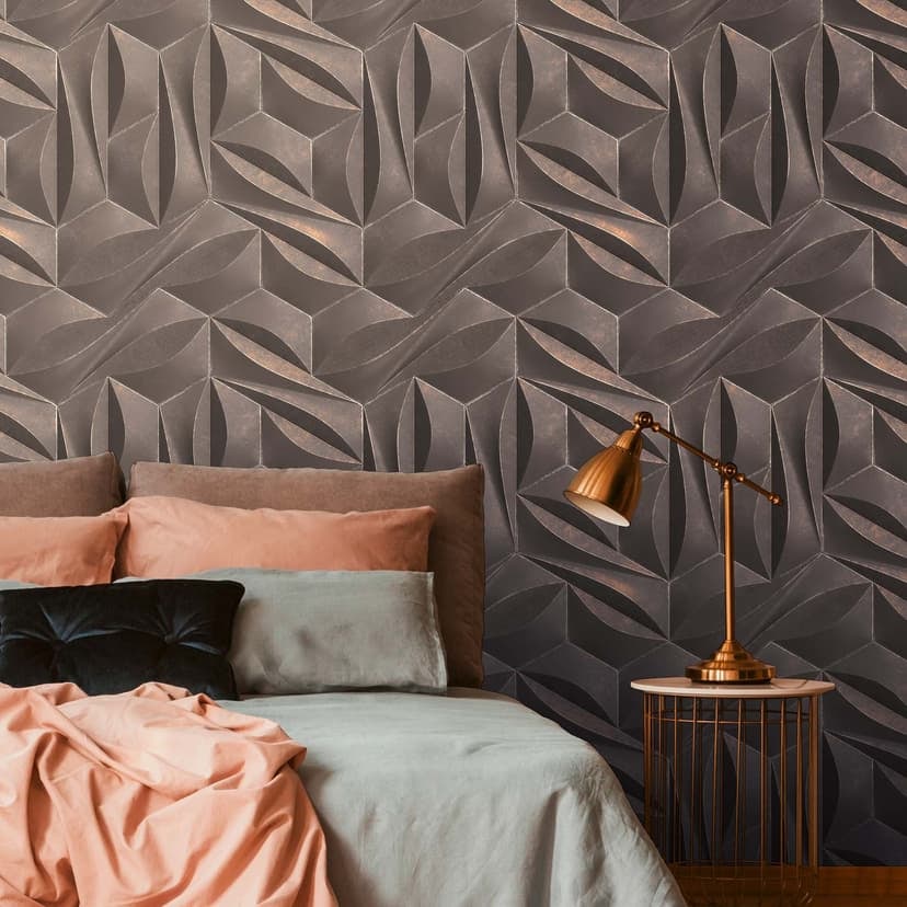 3d fototapet grå modern design non-woven tapet grafiskt mönster tapet för vardagsrum