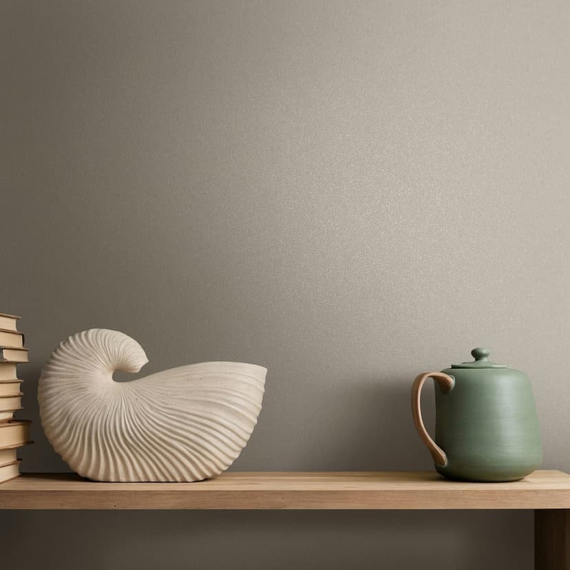 Icke-vävd tapet texturerad slät modern matt i grå beige