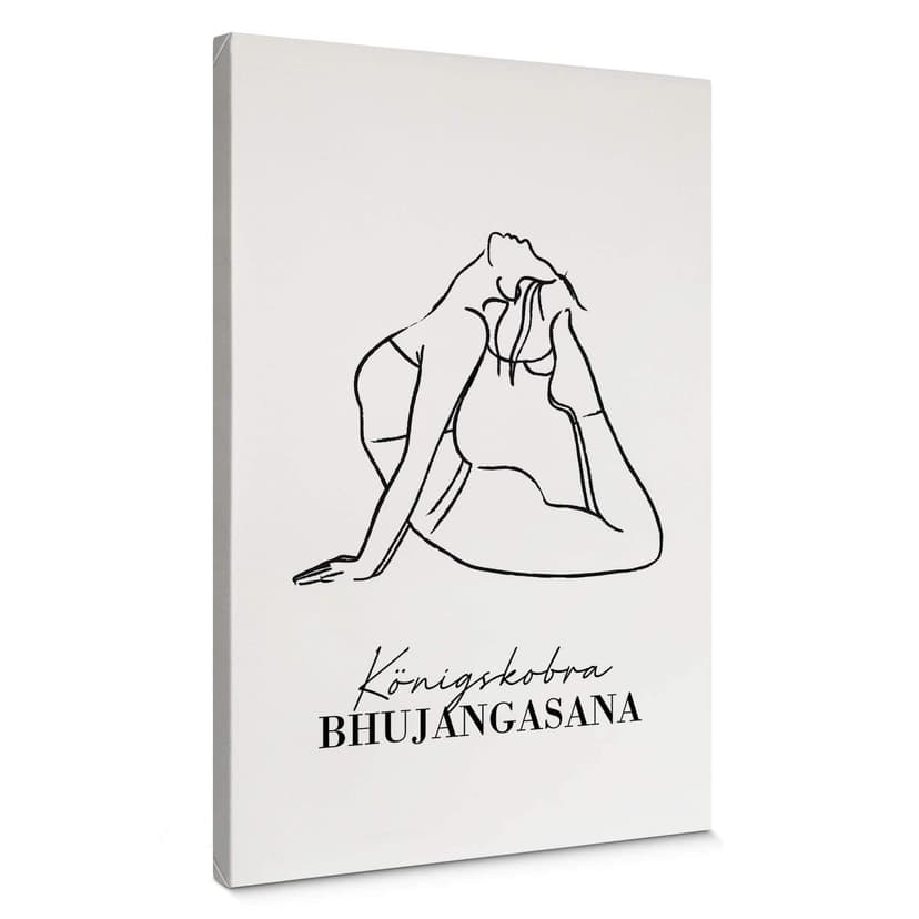 Canvastavla Yoga - King Cobra Line Art