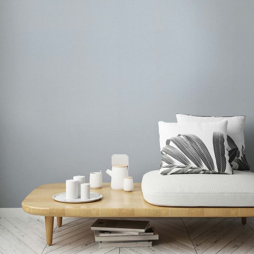 Icke-vävd tapet texturerad slät modern matt i blått