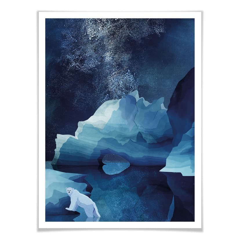 Poster Goed Blauw - Isbjörnen