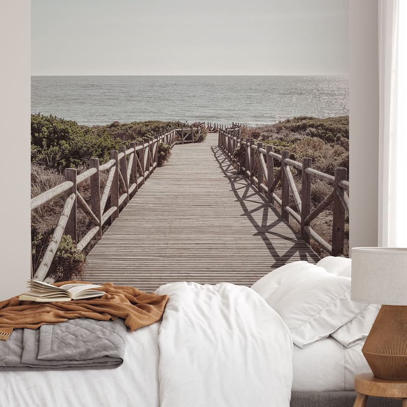 Fototapet från bryggan till stranden - 1X Studio
