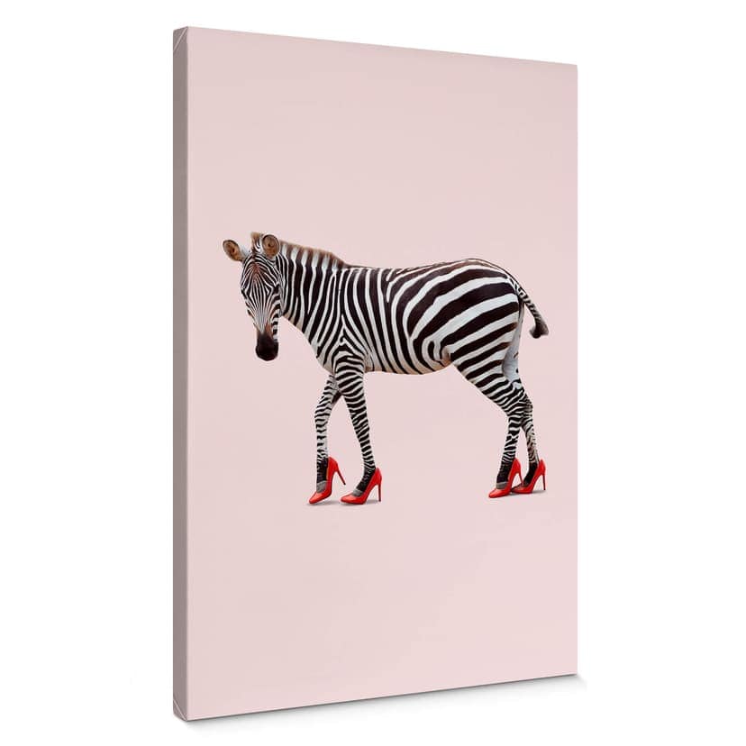 Canvastavla Lös - Zebraklackar