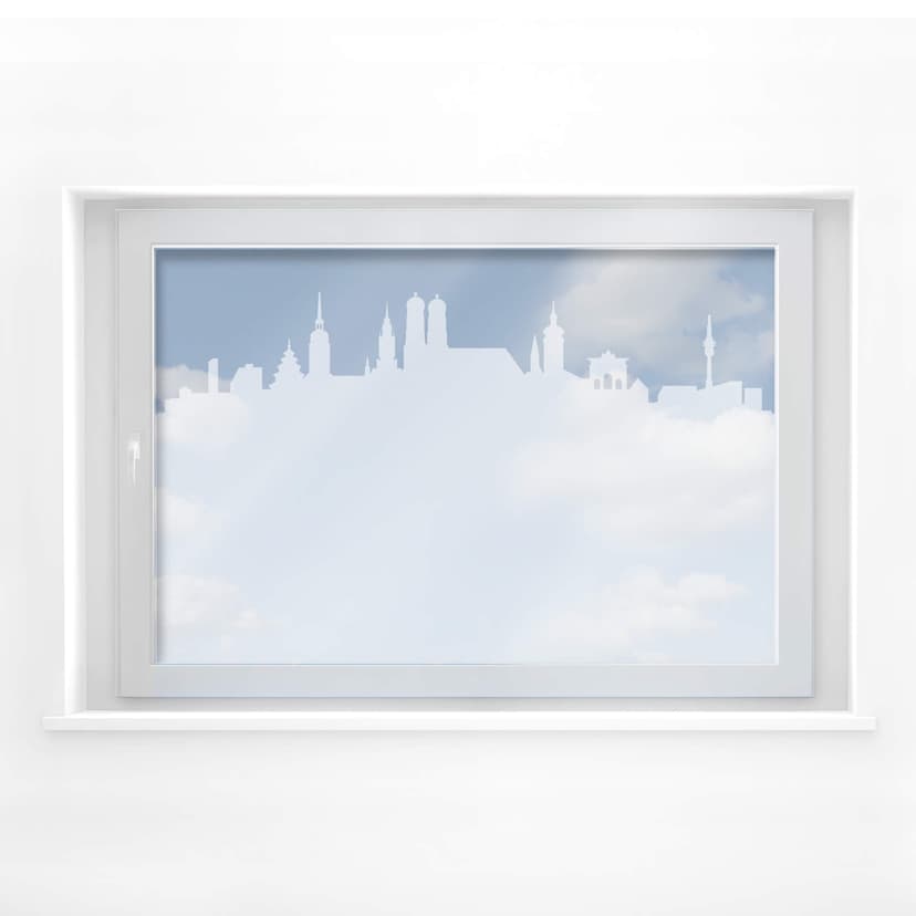 München skyline fönsterdekor
