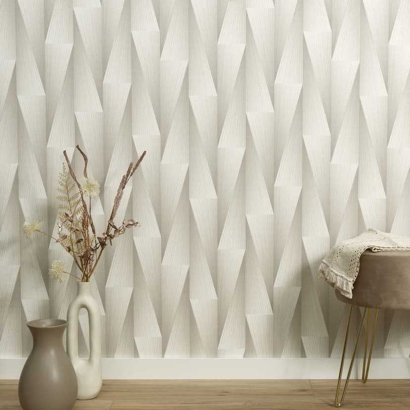 Guido Maria Kretschmer grafisk tapet Shift Fashion for Walls 5 ljus taupe