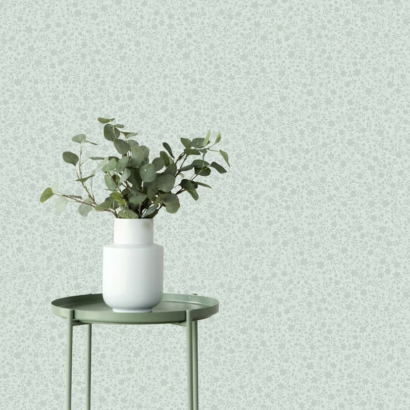 Icke-vävd tapet blad, bladmotiv blommig natur i blått
