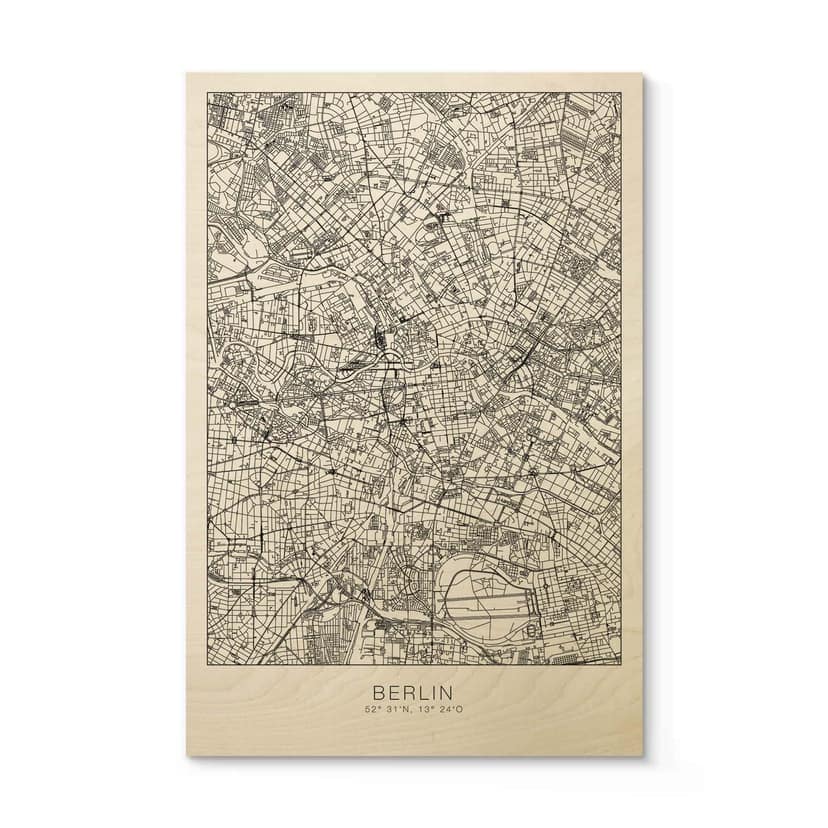 Träposter stadskarta Berlin