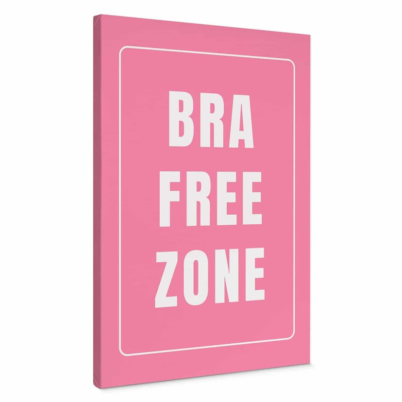 Canvastavla Bra Free Zone - Fritsch