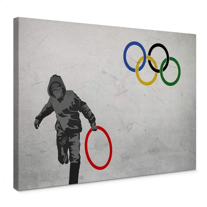Canvastavla Banksy - Olympiska spelen