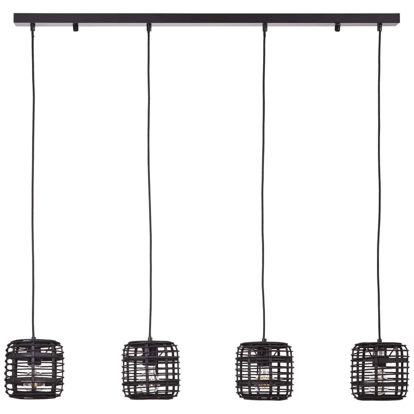 Pendelleuchte Elma 6 Braun, 40W, 106 x 110 cm, Bambus Pendellampe