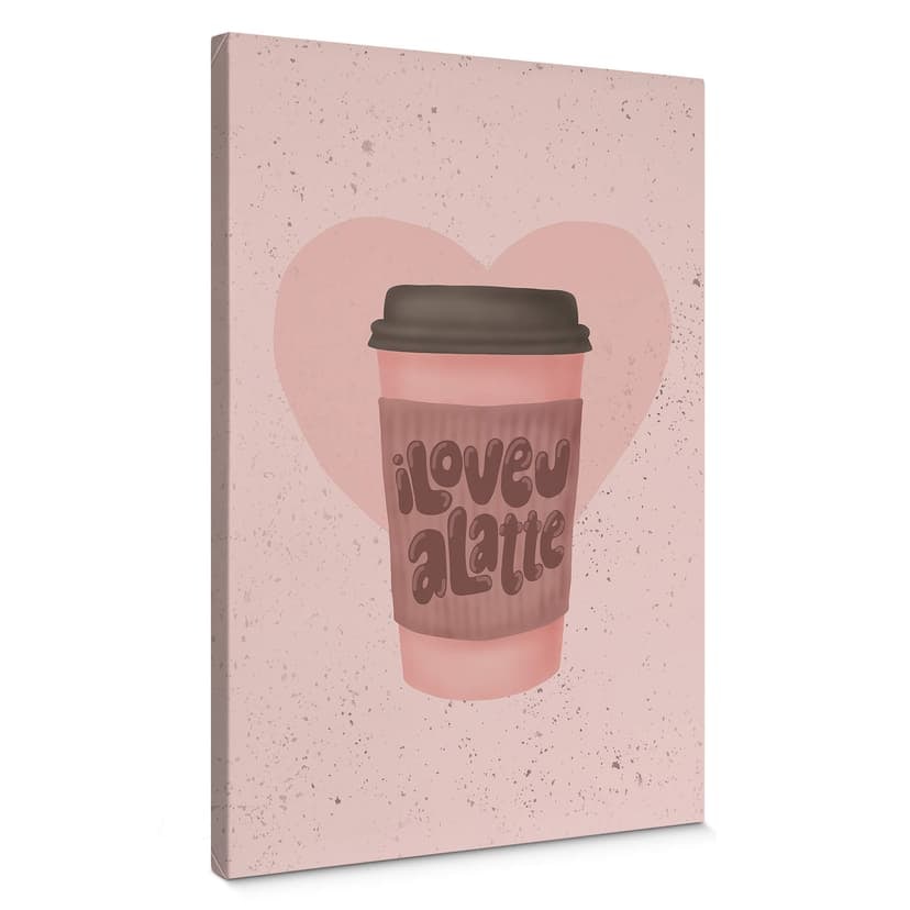 Canvastavla Kaffe - Eleonora - Älskar dig en Latte