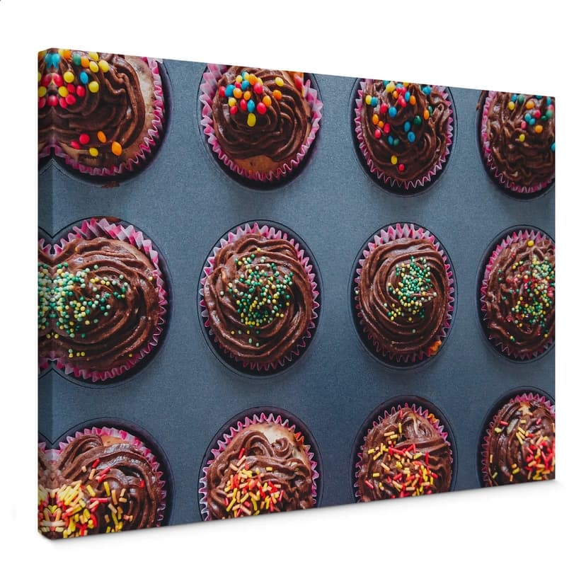 Födelsedag Muffins canvas bild