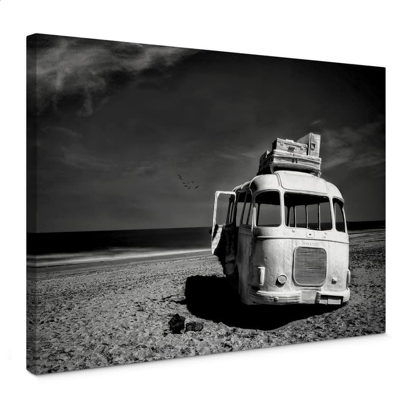 Canvastavla Depaepe - Strandad buss