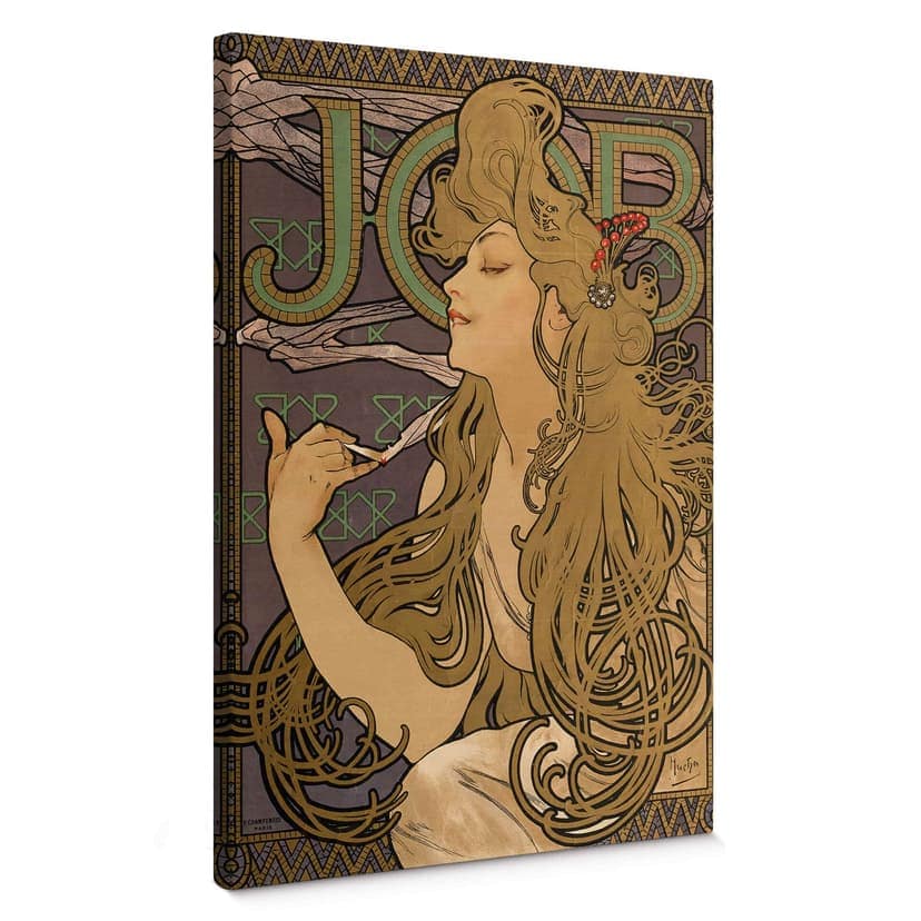 Canvastavla Mucha - Reklamaffisch för JOBB