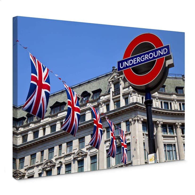 Canvastavla Londons tunnelbana