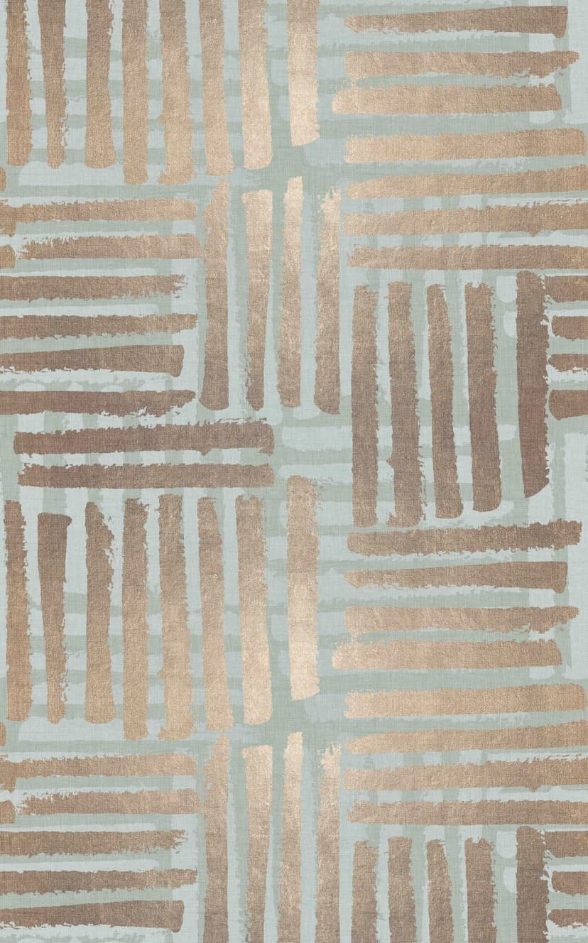 Fototapet Grafiskt randmönster i beige och salviagrönt 3,4 x 2,12 m