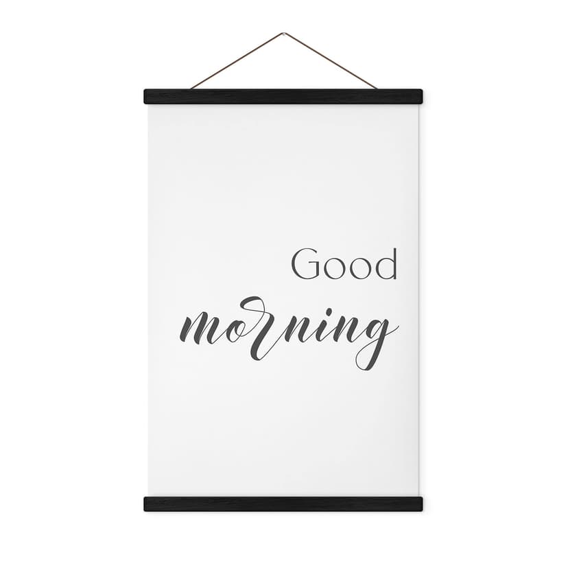 Textil poster med texten God morgon