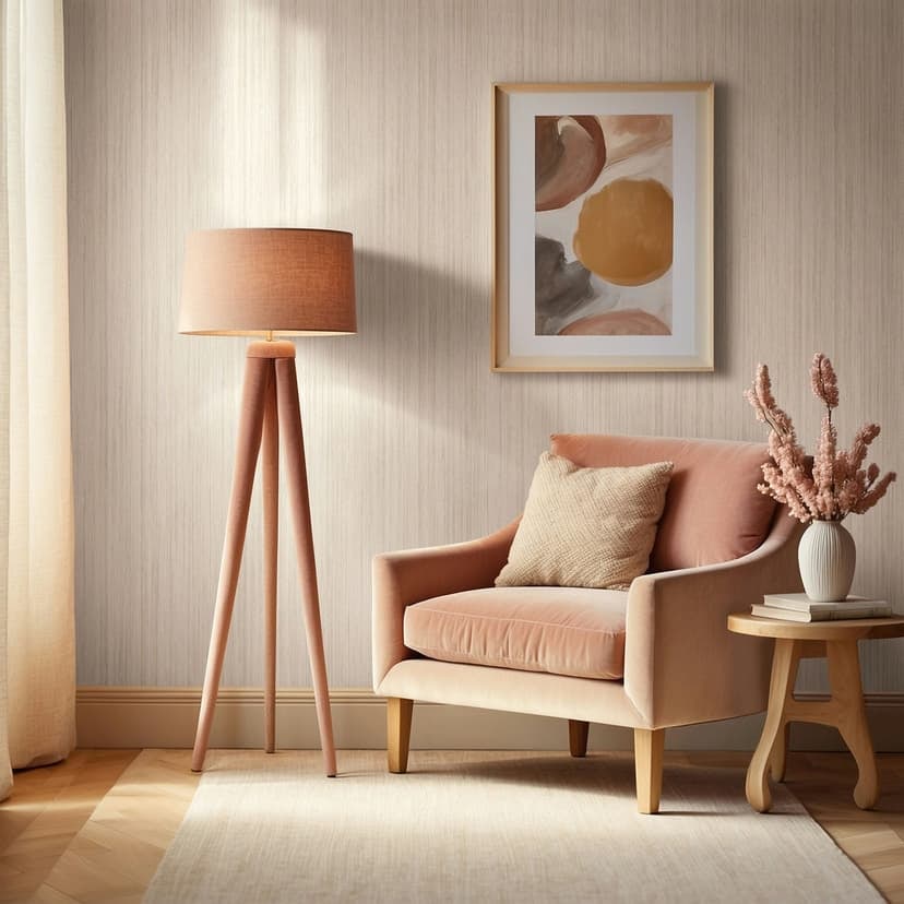 Icke-vävd tapet linjer ränder modern, klassisk matt i beige