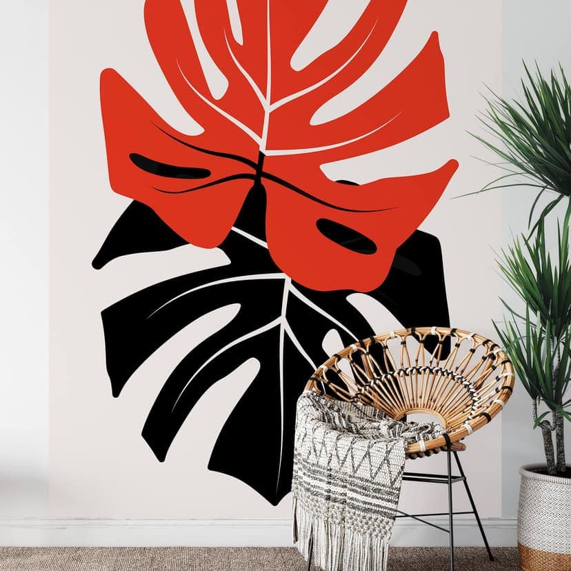 Kubistika - Fototapet Monstera Duet