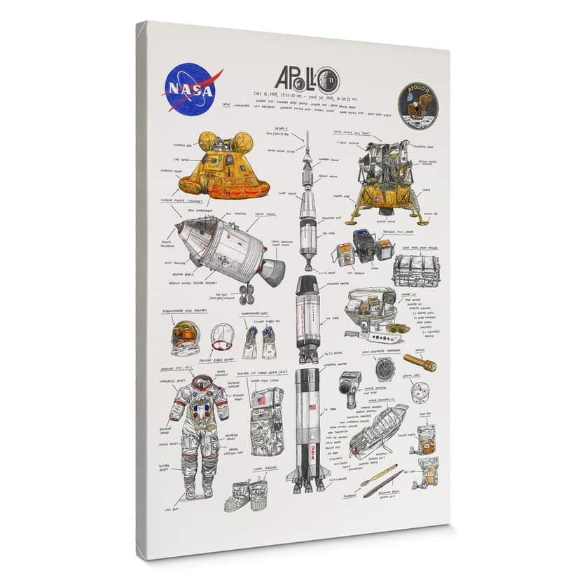 Canvastavla Sparshott - Apollo 11