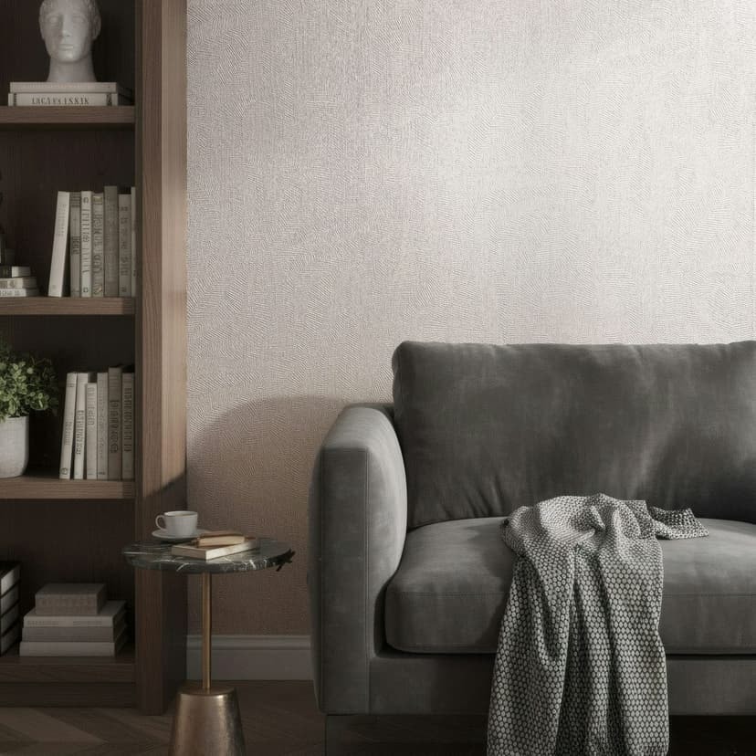 Icke-vävd tapet textur gips look slät matt i beige