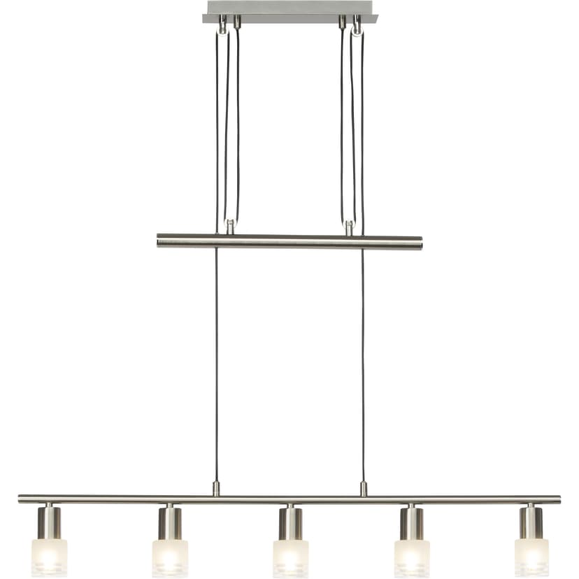 Pendelleuchte Lana 4 Metallic, 44W, 173 x 90,5 cm, Glas Pendellampe