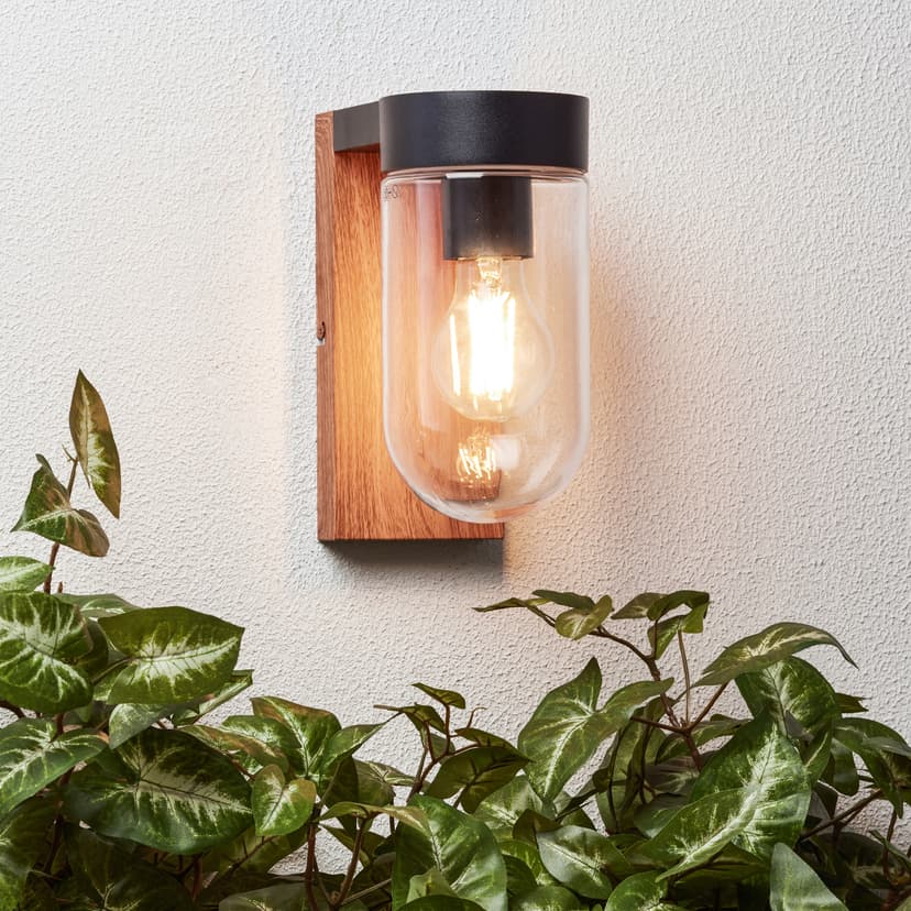 Außenwandleuchte Dania 1 Braun, 40W, 21 x 10 cm, Metall Außenbeleuchtung
