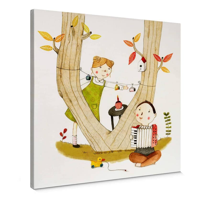 Canvastavla Loske - Picknick
