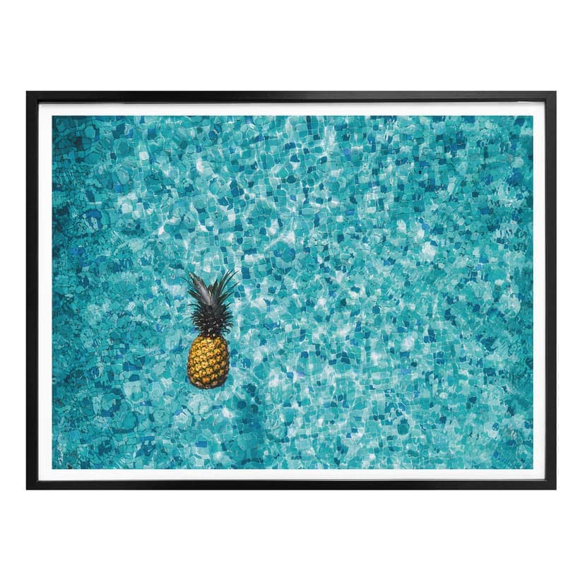 Poster simning ananas