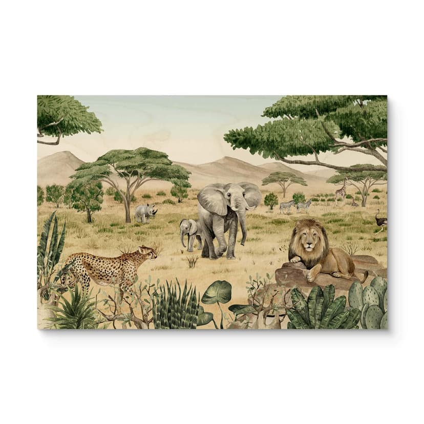 Träposter Kikki Belle - Savannen