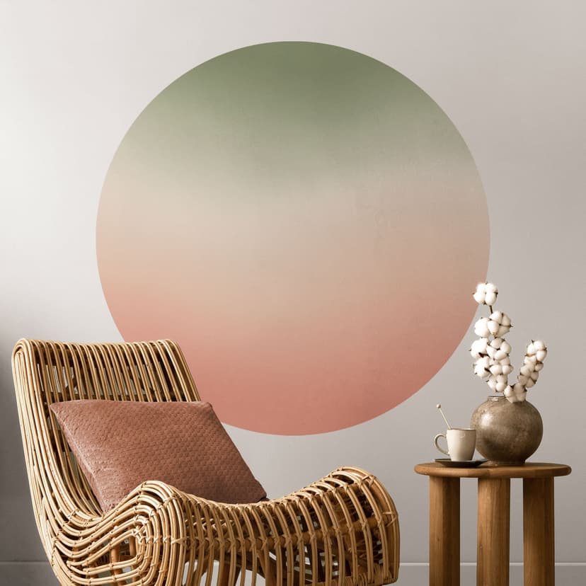 Ombre Wallsticker - Vattenmelon - Rund