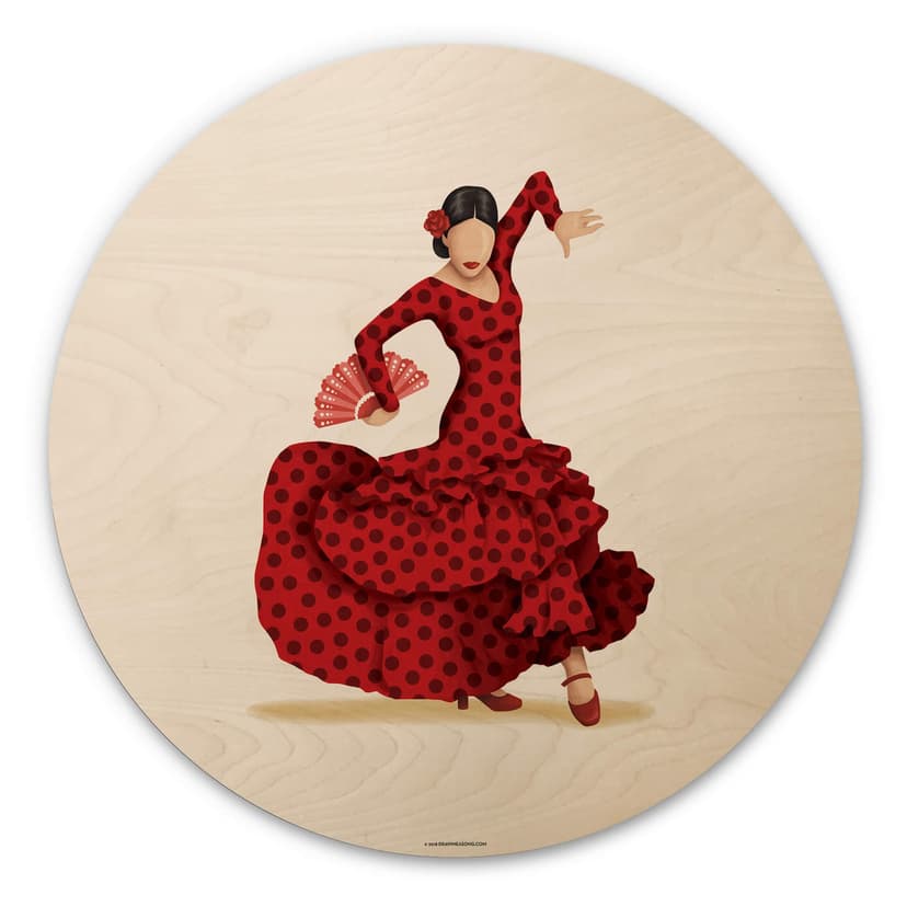 Tohmé Trätavla - Flamenco - Rund
