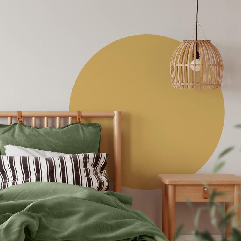 Wallsticker cirkel senapsgul - Rund