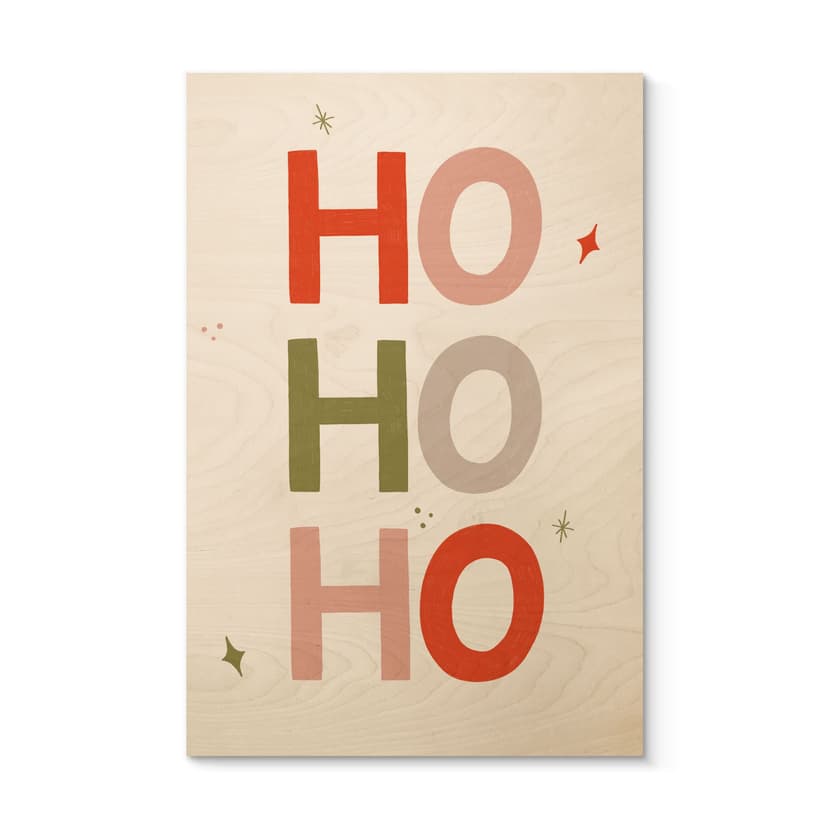 Trätavla Jul Ho Ho Ho - Lisboa