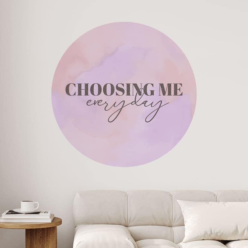 Wallsticker Välja mig varje dag - Rund